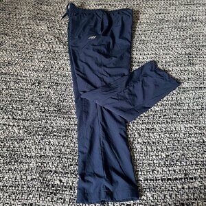 New Balance Athletic Dept Track Pants Relaxed Lined Ankle Zip Navy Blue Size M